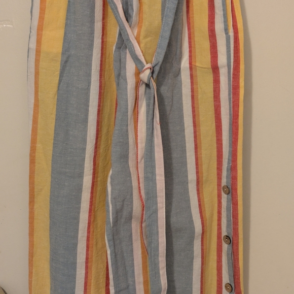 Vintage Havana Striped Jumpsuit with Belt Size Medium Spring & Summer Wear - Picture 4 of 9